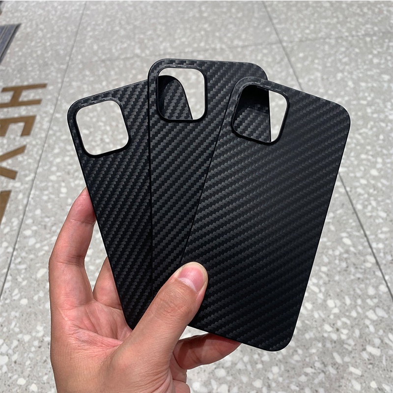 (Hard Case) Hard Case PC Ultra Slim Motif Carbon Fiber Untuk iPhone 13 12 Pro Max mini 11 Pro Max 8 7 Plus X XS XR