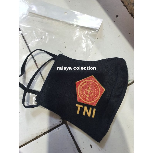 masker tni polri kain / masker tni polri murah