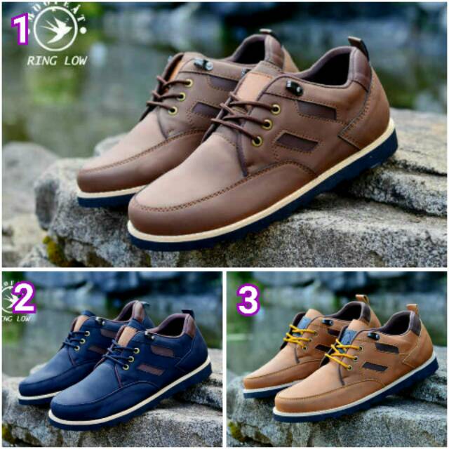 Sepatu Kulit Mocasin Casual Pria Crocodile Kerja Kuliah Santai