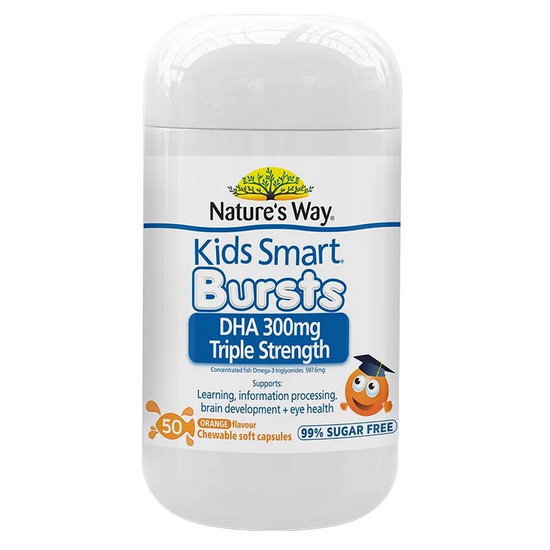 Nature's Way Kids Smart DHA 300mg Triple Strength - 50 Soft Capsules