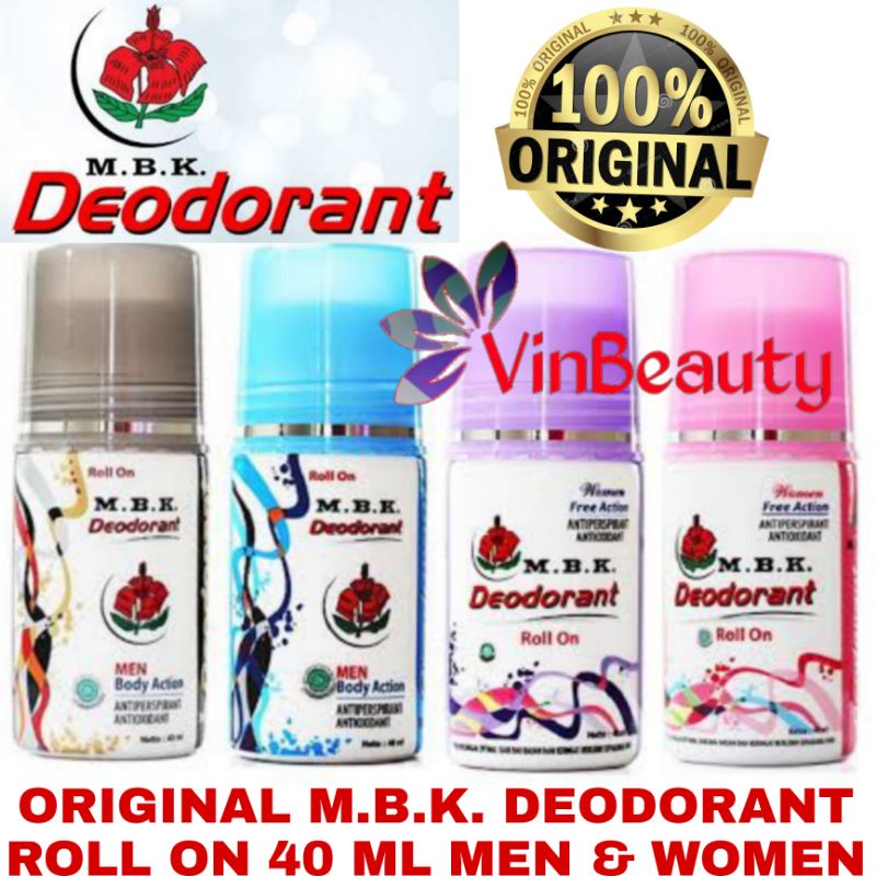 ORIGINAL DEODORANT ROLL ON MBK 40 ML / MBK DEODORANT MEN &amp; WOMEN 40ML