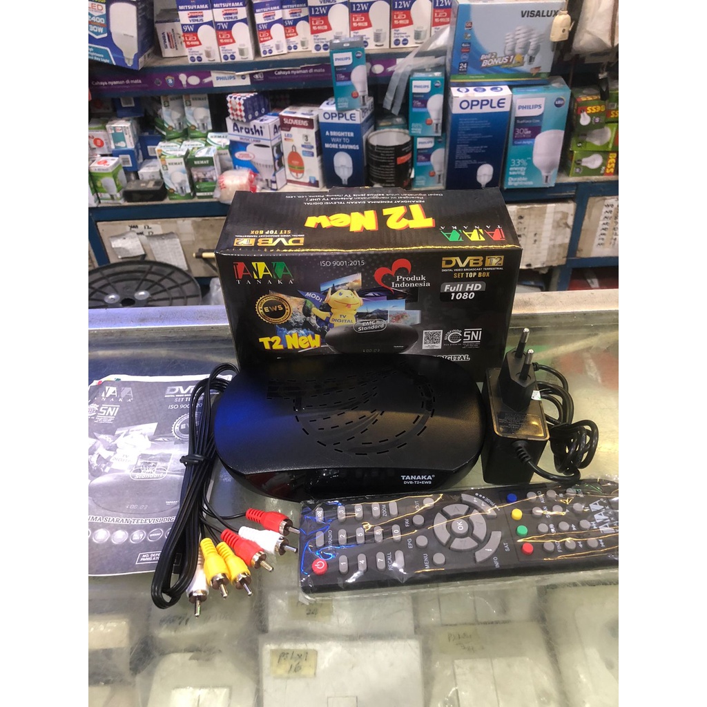 SMART STB BISA Terhubung KE HP (MIRRORING) Set Top Box TANAKA DVB T2 NEW Digital Support Wifi Dongle