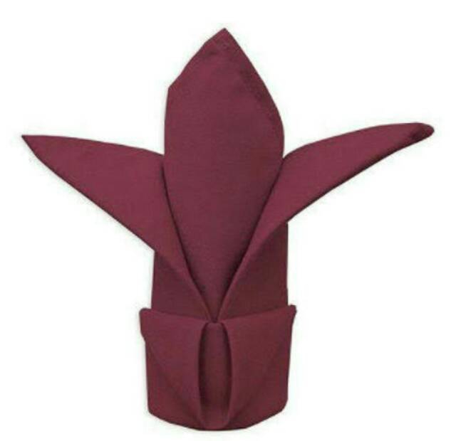 Serbet makan/napkin full cotton/damask merah maroon polos