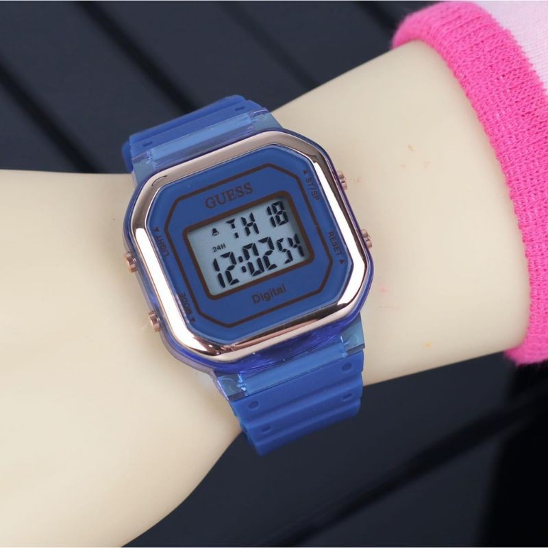 Jam Tangan Wanita GUESS Digital Ruber