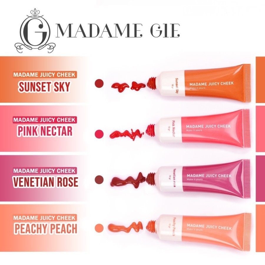 ★ BB ★ Madame Gie Juicy Cheek 3 In 1 - Make Up Blush On Cream