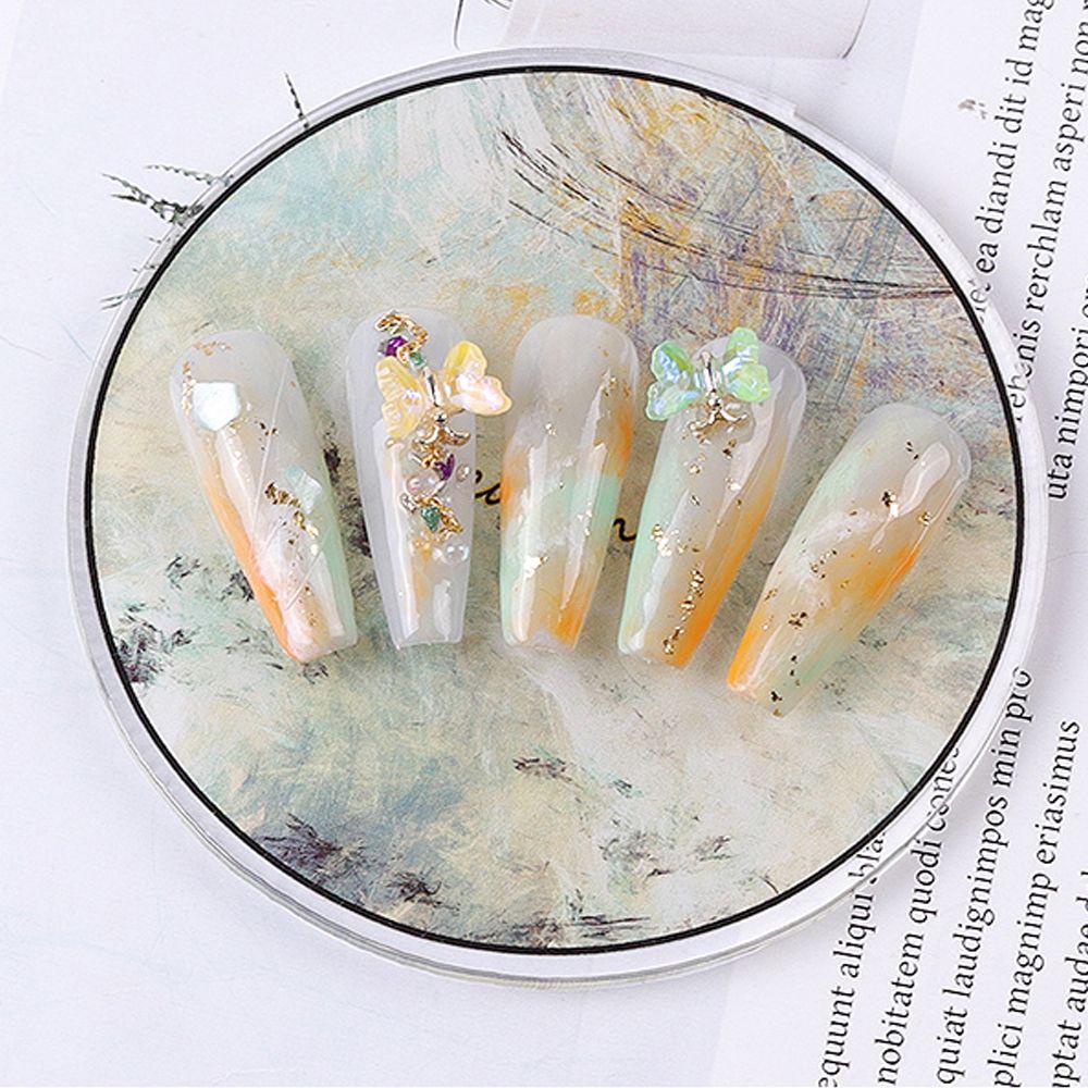 Mxbeauty Nail Art Tools Resin Hexagon Butterfly Papan Pajangan Kuku DIY