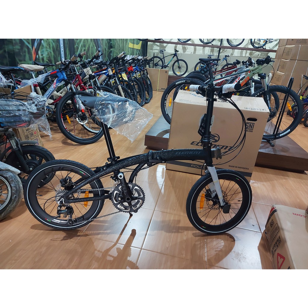 Sepeda lipat 20 inch Element Ecosmo Z10 2021 Black Coral