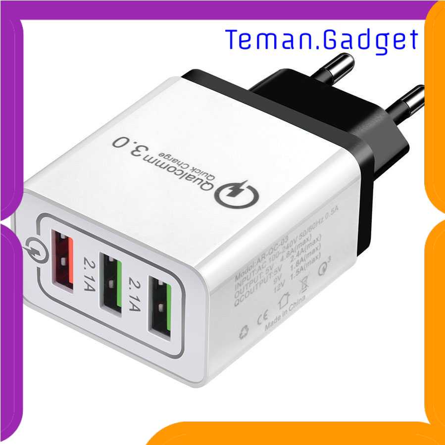 TG-A1 Taffware Charger USB 3 Port Qualcomm QC 3.0 EU Plug - AR-QC-03