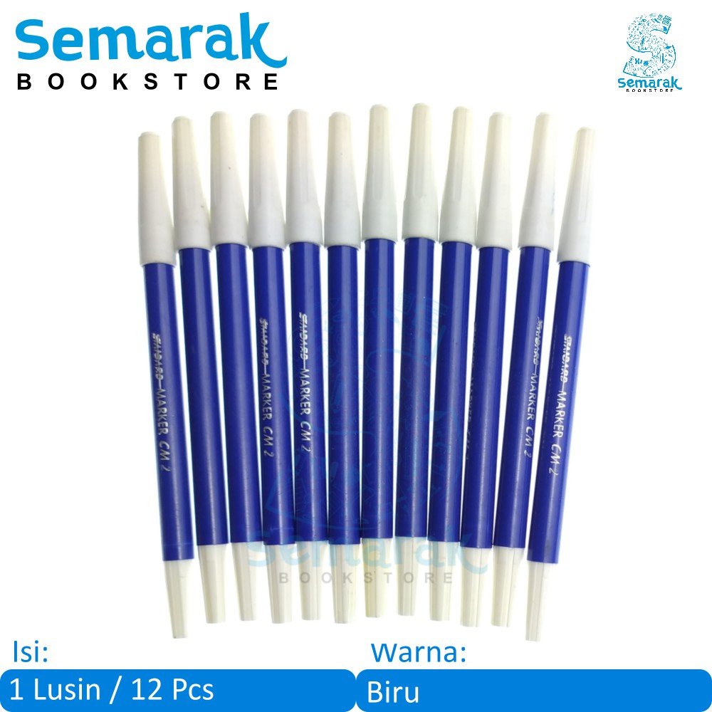 

Standard Marker CM 2 Spidol Warna - Biru [1 Lusin / 12 Pcs]