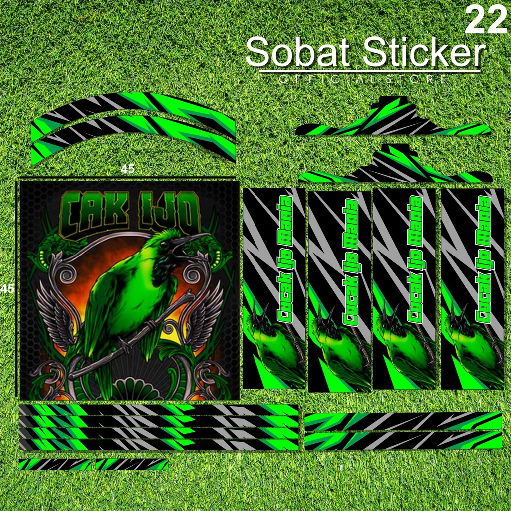 Stiker Decal SANGKAR KOTAK KICAU MANIA Sangkar EBOD JAYA Sangkar ORIQ JAYA Sangkar Kicau MANIA KACER