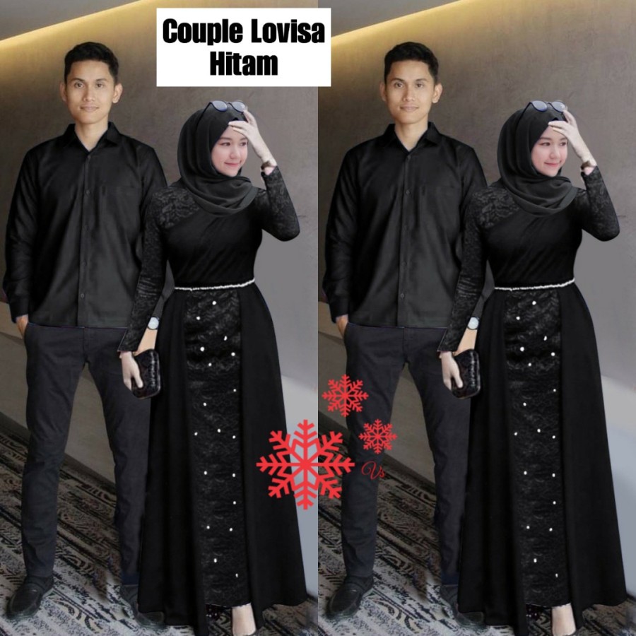 Baju Muslim Pasangan Suami Istri Terbaru 2021 Keluarga Gamis Dress Couple Lebaran Cople Cowok Cewek