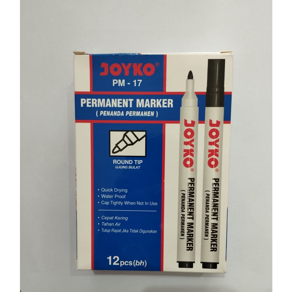 

(Per Kotak) Spidol Permanent Marker Joyko PM-17