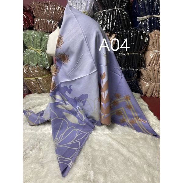 jilbab segi empat voal motif azara lc motif ter baru kode A0073