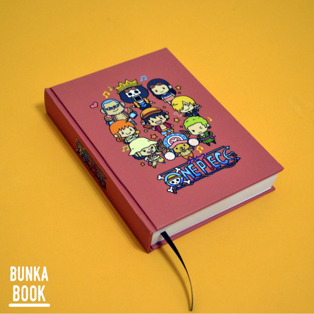 

Pocket Book Hardcover Anime One Piece SHP Crew Chibi Ukuran A6 Jurnal Agenda Planner Gift Couple