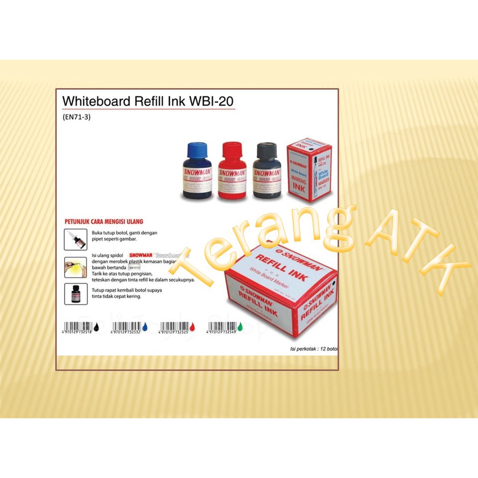 

Tinta Spidol BoardMarker Merek Snowman BG-12