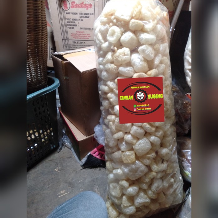 

DISKON kerupuk kulit sapi 1000 gram / 1 ball halal AR043