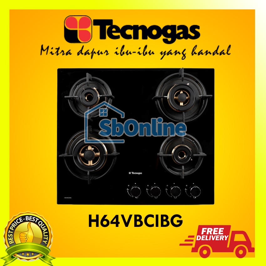 Tecnogas Kompor Tanam 4 Tungku - H64VBCIBG