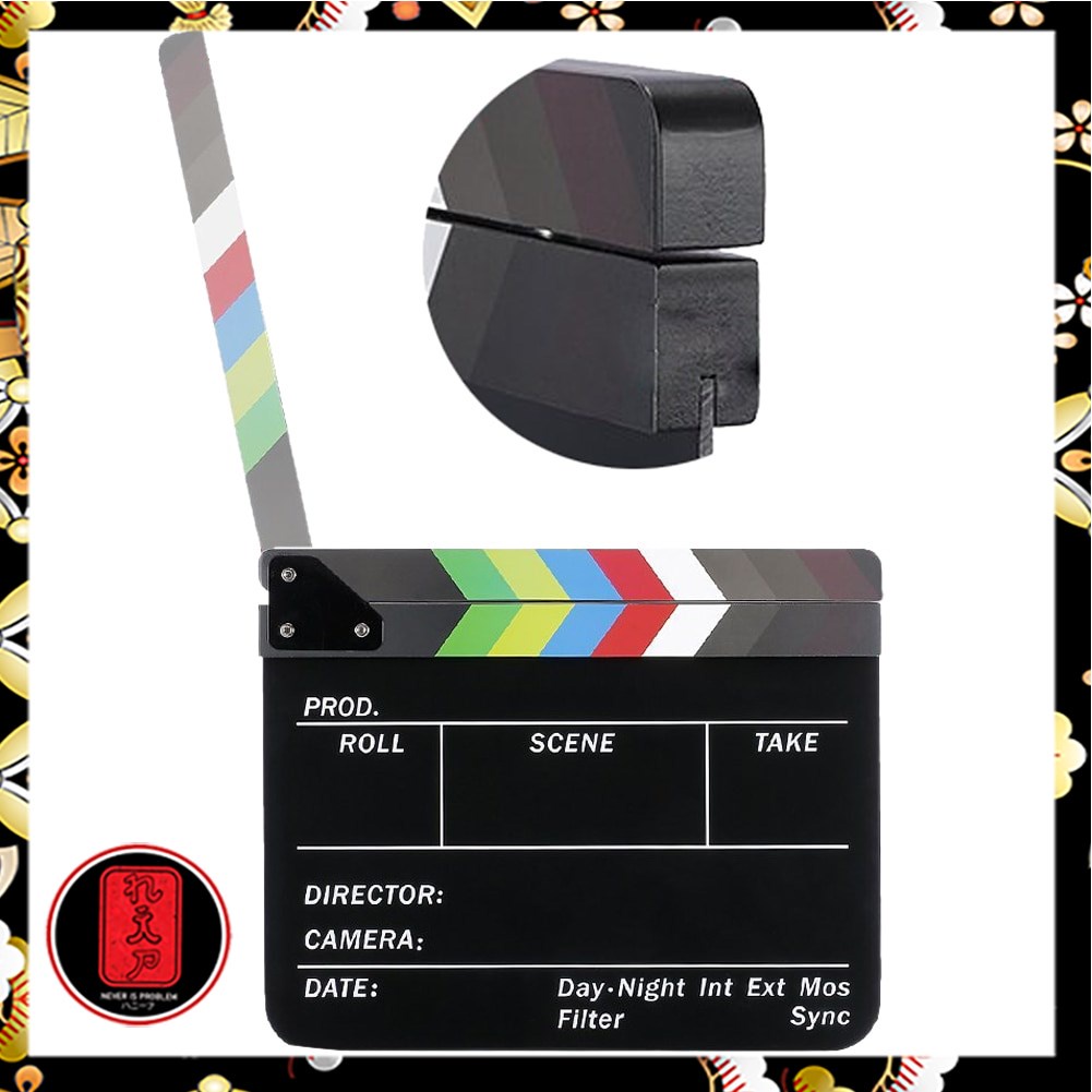 Profesional Clapper Board Colorful Acrylic