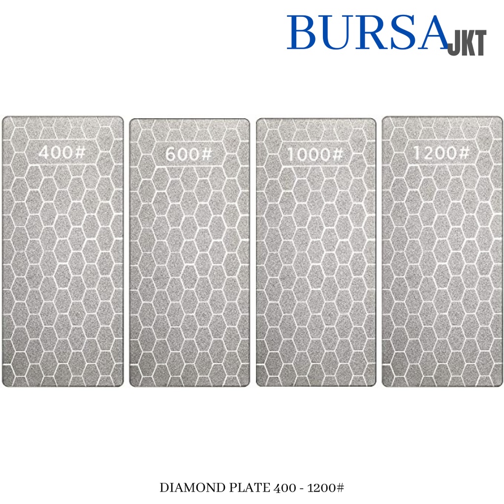 BATU PENGASAH PISAU BERLIAN KETAM DIAMOND PLATE MODEL HONEYCOMB GRIT 1000#