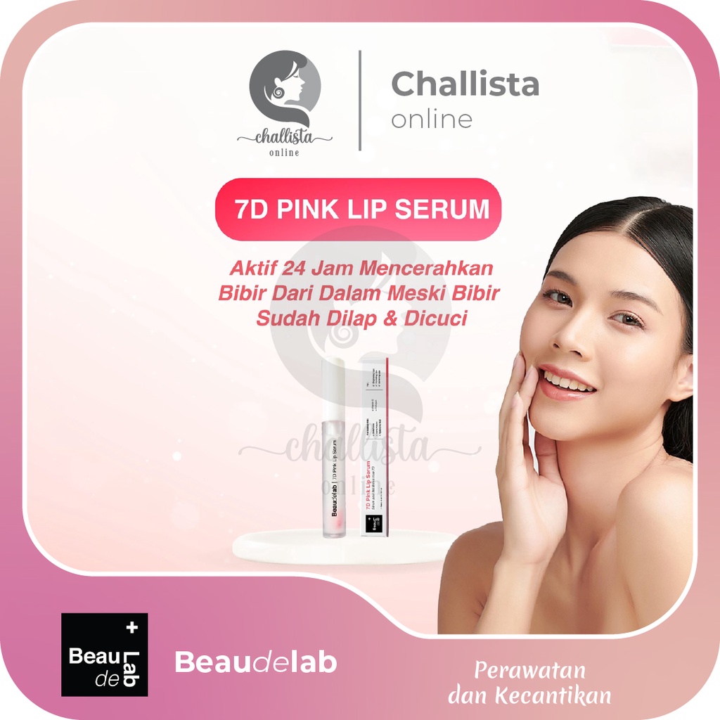 Pinkish Lip serum Beaudelab bening lip gloss lip balm brightening lips perawatan memutihkan bibir