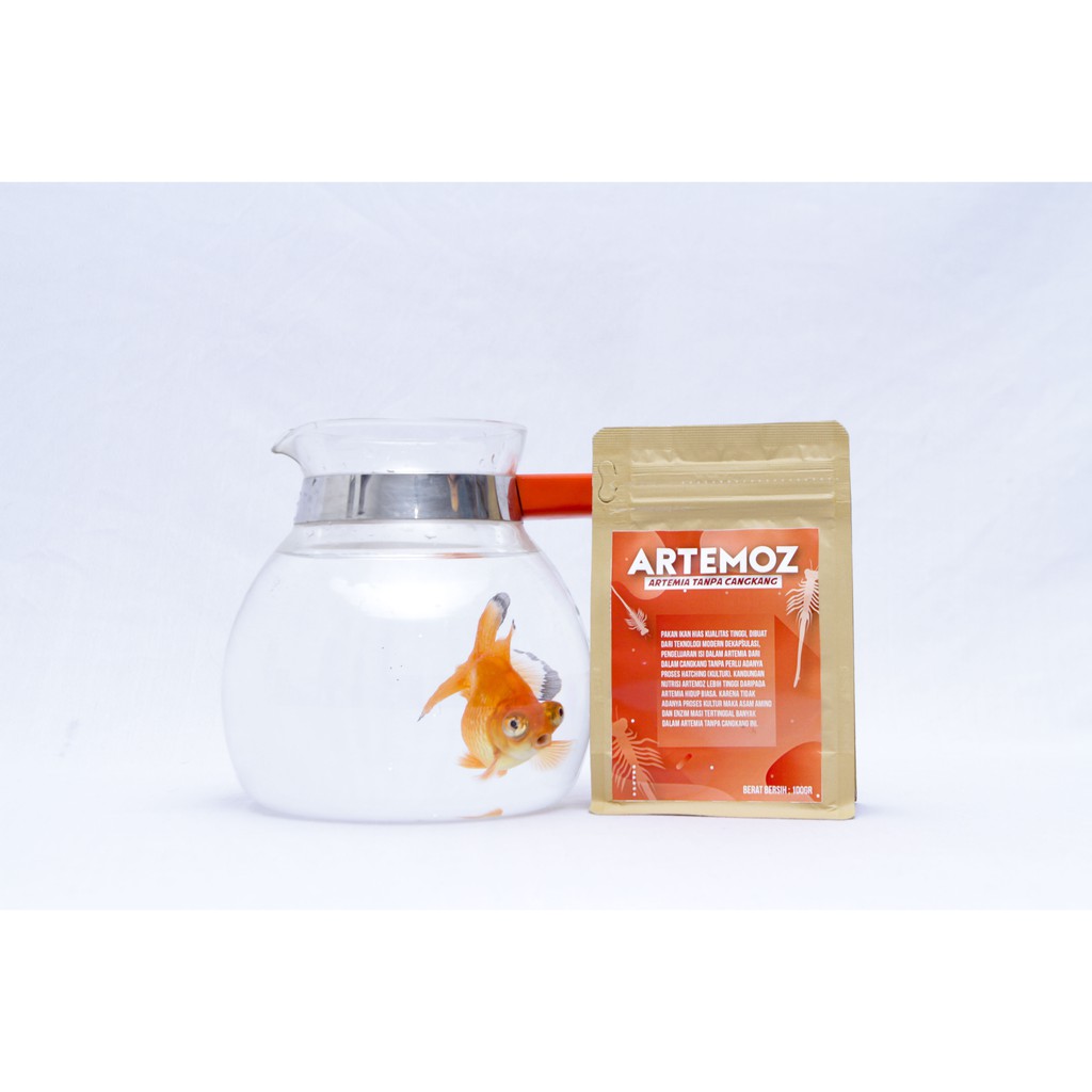 Artemia tanpa cangkang shell free artemia artemoz pakan ikan 100 gram