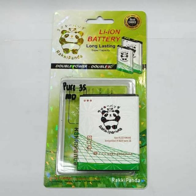 baterai HIMAX PURE 3S KLB210N340 double power dan ORI 99 Batt battery batle