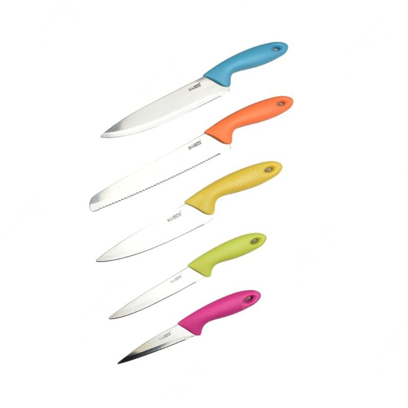 Pisau Dapur Krischef/Knife Block Pisau Serbaguna Set 5 Pcs