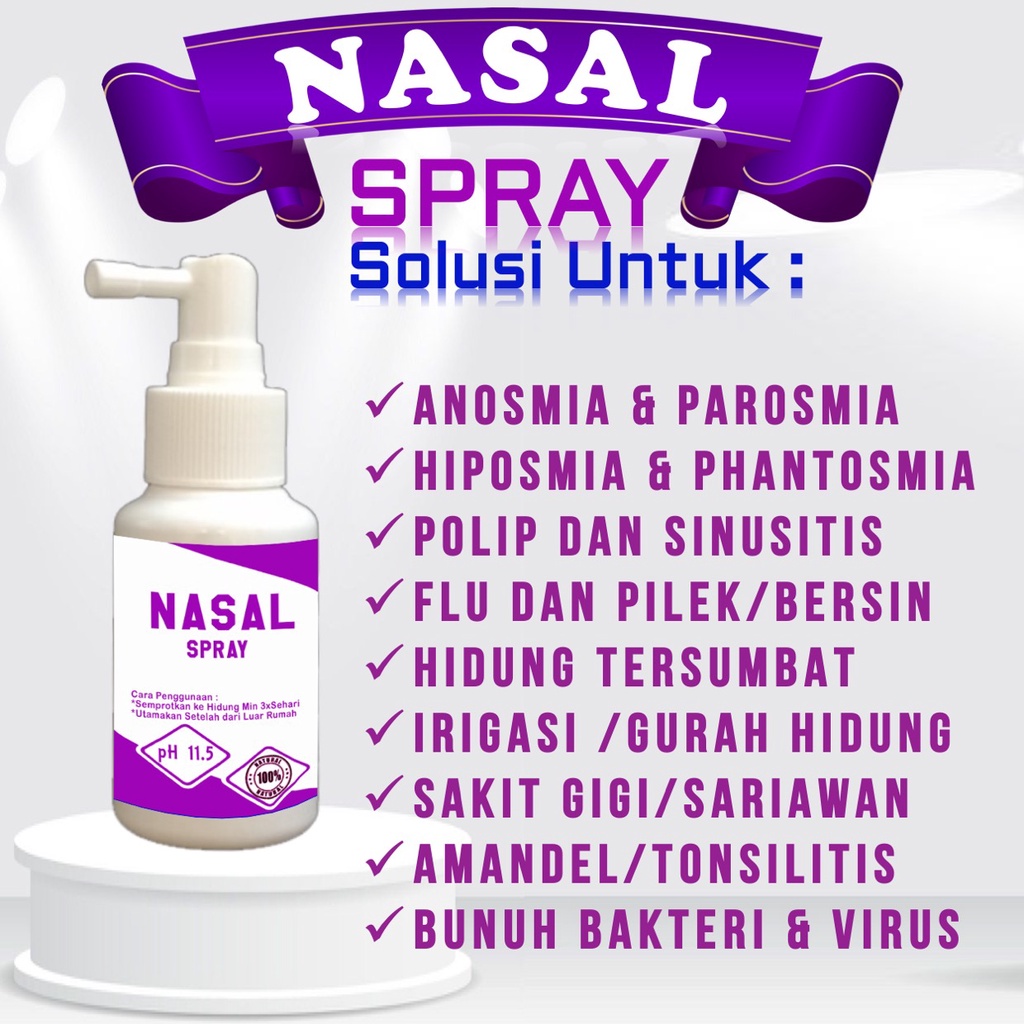 Nasal Spray Anosmia Semprot Hidung Dewasa Anak Balita Anti Virus BAkteri