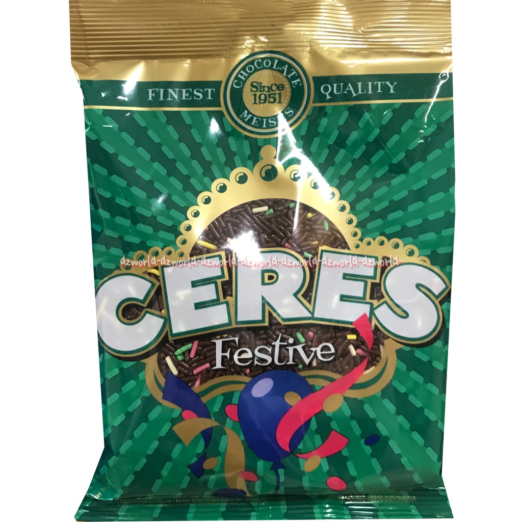 Ceres Festive Chocolate Meises 225gr Meses Coklat Seres Bungkus Hijau Cerres