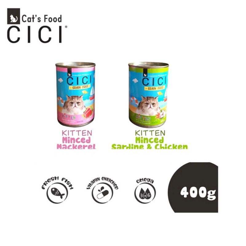 Cici Kaleng 400gr Adult & Kitten - Makanan Kucing Wetfood Kaleng