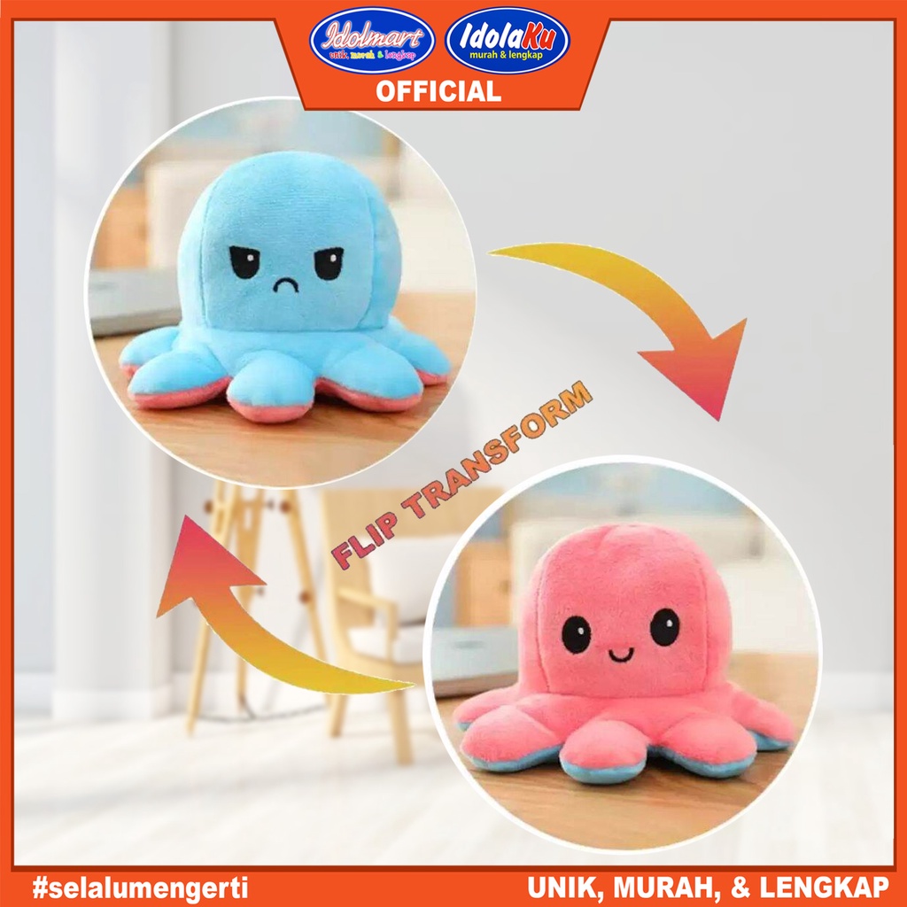 IDOLAKU Boneka Gurita bolak balik Octopus Doll cumi cumi TIKTOK