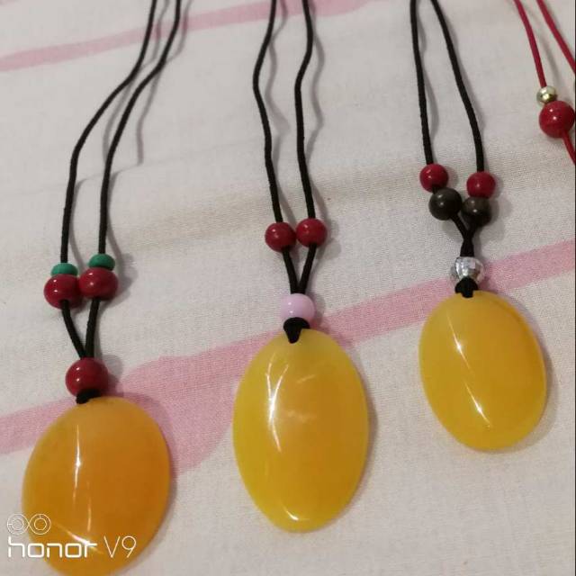 Kalung liontin batu sabun jin tian huang super