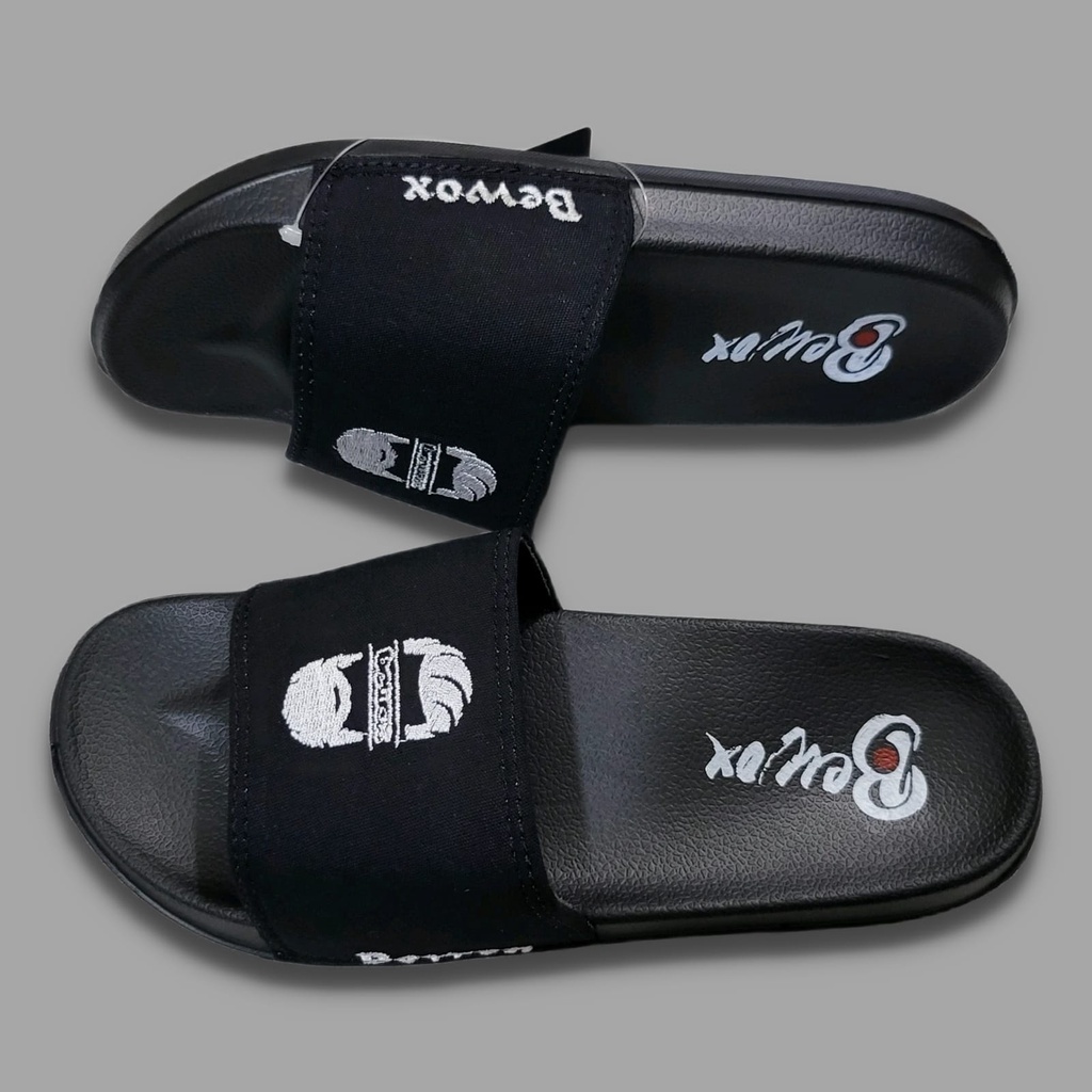 Sandal Selop Distro Pria bewox original brand Logo Slip-on Pria Wanita / Sendal Slide Terbaru Sendal Slop Cowok Laki-Laki Dewasa