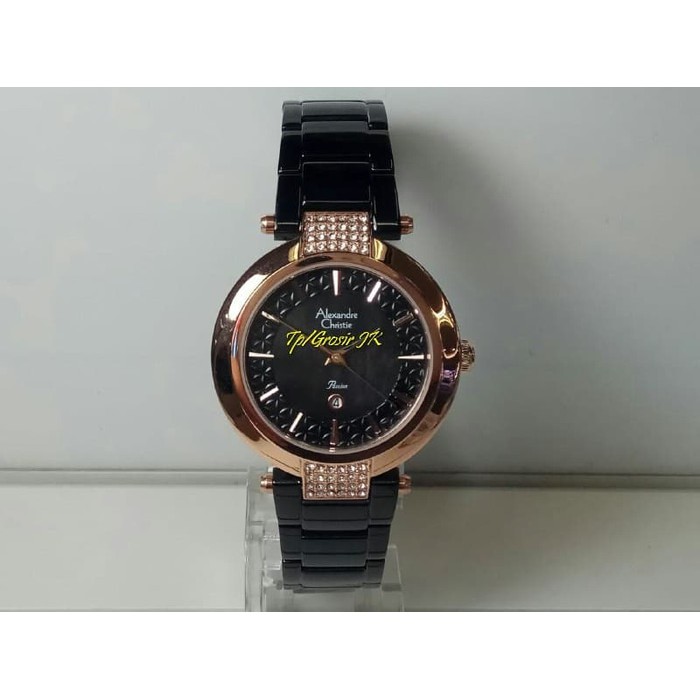 Jam Alexandre Christie Cwe Hitam Gold 100⎕riginal