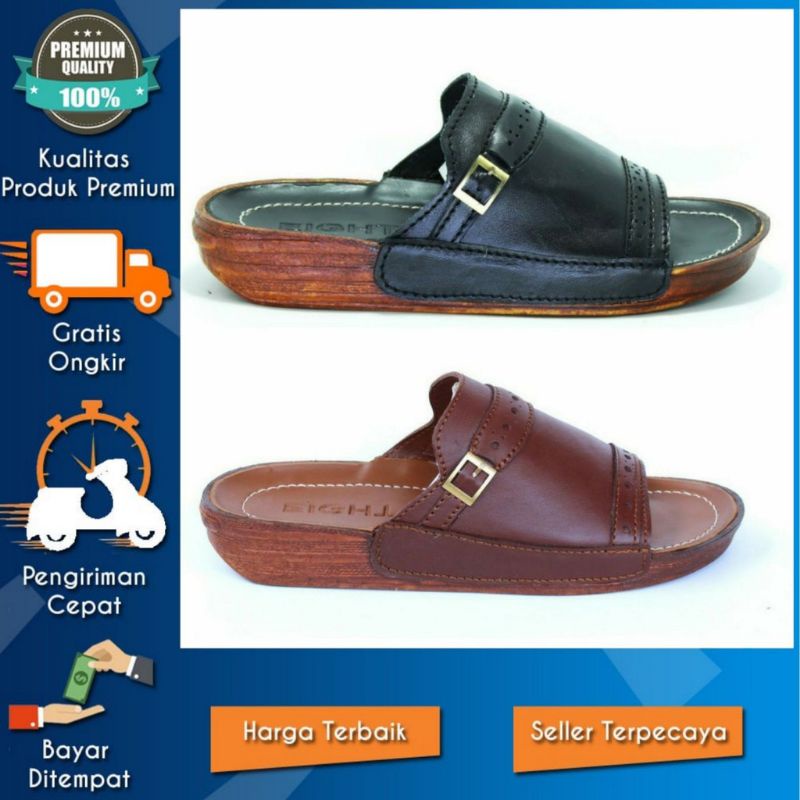 Sandal Kulit Sapi Asli Pilihan Eight Indian Apache Brown Original Harga Spesial Promosi Sandal Slop 