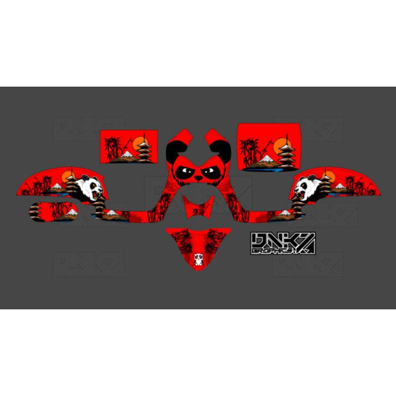 Stiker Scoopy New Decal Fullbody Red Panda Angry