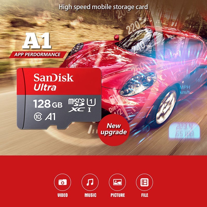 【100% ORI】 Memory Card 16/32/64/128/256/512GB 100Mbps CLASS 10 MicroSD Kartu Garansi Lifetime