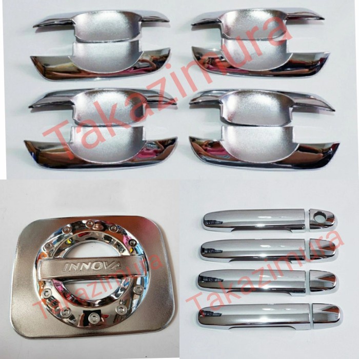 PAKET HANDLE COVER TANKI &amp; OUTER CHROME MOBIL TOYOTA NEW INNOVA 2009-2015