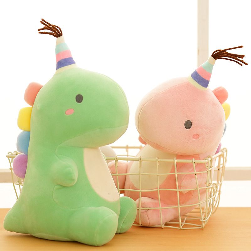 【Ready Stock】Cute Dinosaur Plush Toy Soft Pillow Stuffed Animal Dolls  With Pillows For Kids Gifts