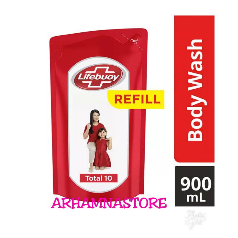 Lifebuoy sabun mandi 900ml antibacterial body wash total 10 (JUMBO)