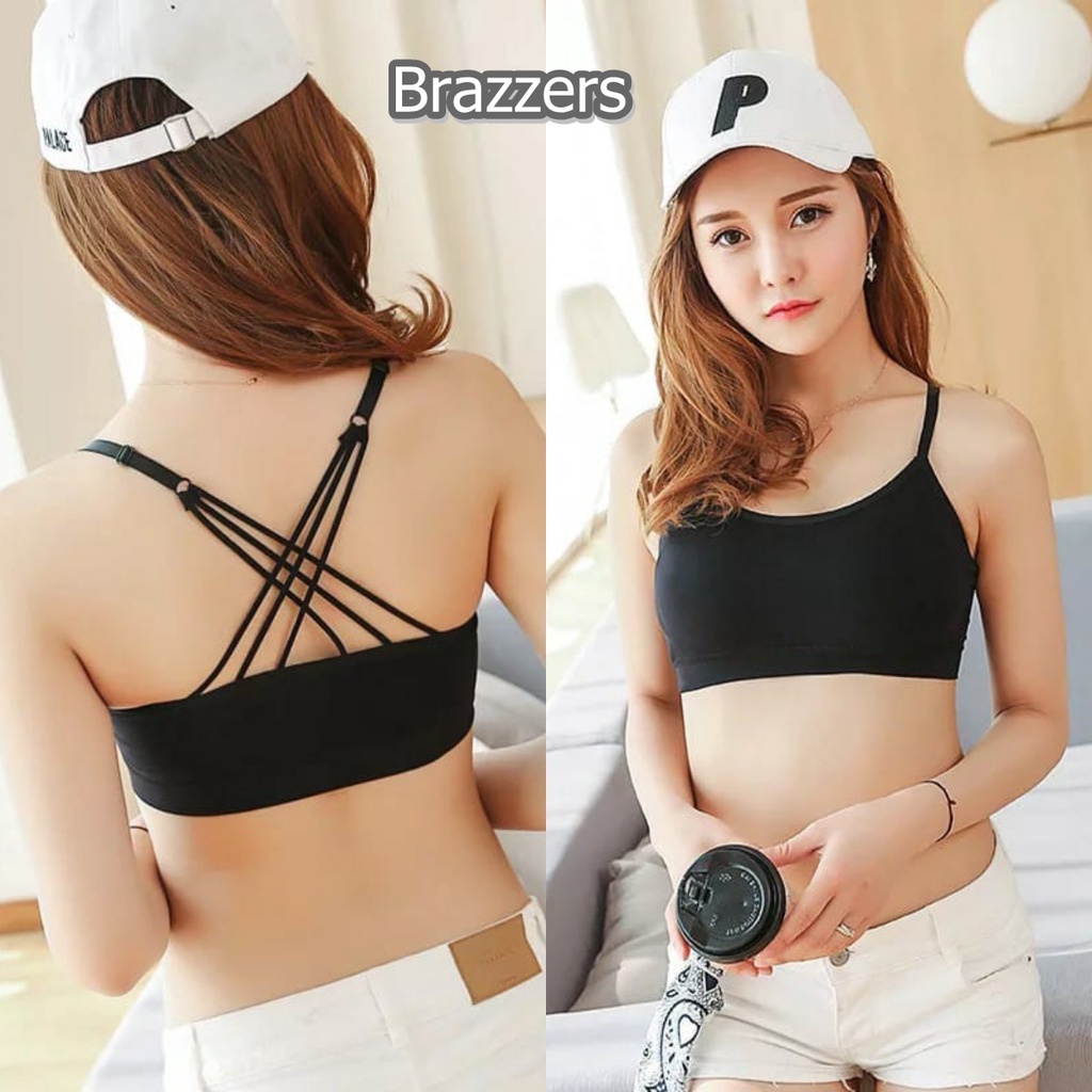 Bh Sport Bra Seamless Tali Silang Belakang Ukuran Size 32 34 36 Import Nyaman Cocok Untuk Gym Yoga F