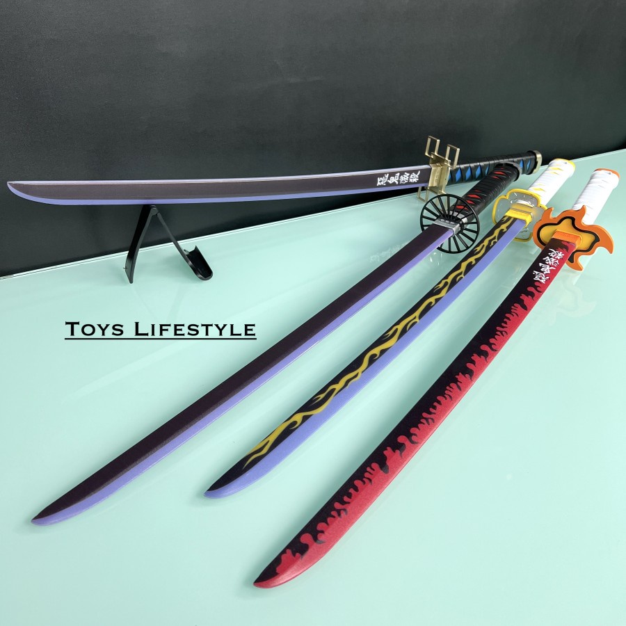 Mainan Samurai Katana Plastik Demon Slayer Kimetsu No Yaiba Nichirin Blade