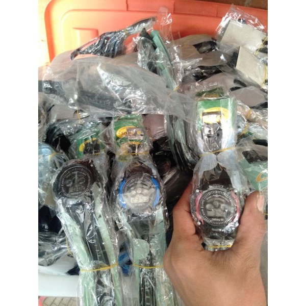 MS Jam tangan anak karakter pencet jam sport 5758 LED Ruber terlaris