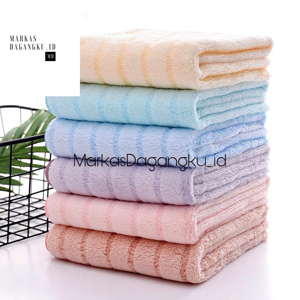 PROMO!!! 110rb Dapat 3 Pcs Handuk Mandi Dewasa Microfiber Ukuran 70x140 Motif Random dan Warna Random