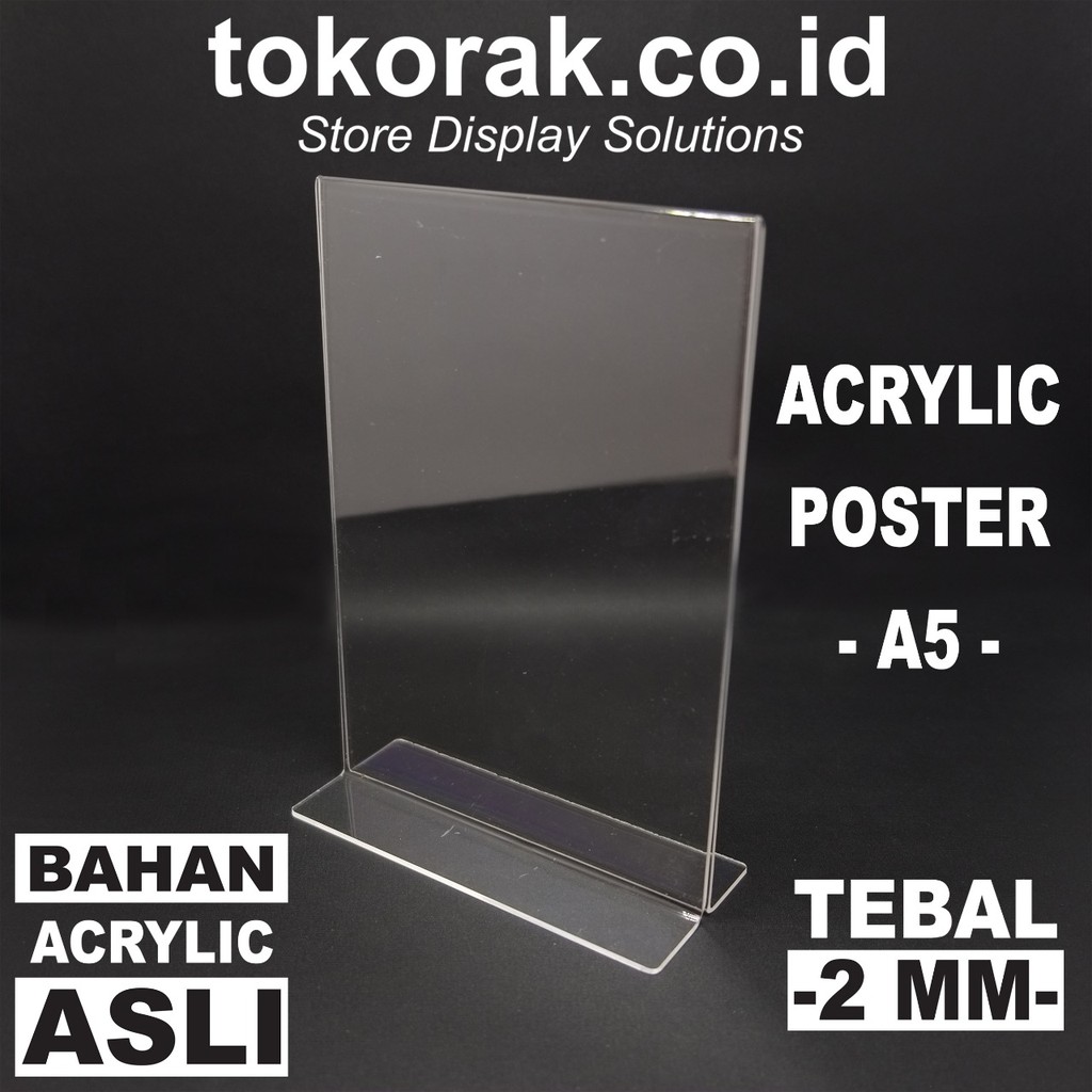 ACRYLIC POSTER A5 - AKRILIK - TENT CARD - MENU BROSUR - DISPLAY HOLDER