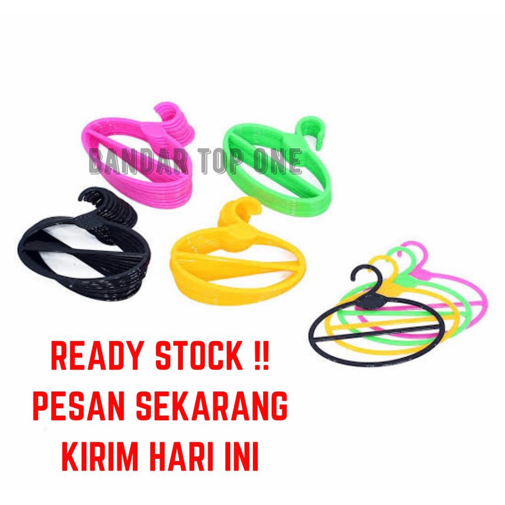 Hanger jilbab oval warna-warni ukuran 17cm K(BELI 20 LUSIN GRATIS 1 LUSIN)