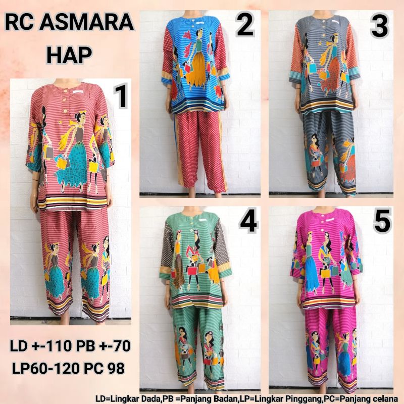 SETELAN ASMARA LENGAN 7/8 HAP LD 110 RAYON ADEM BUSUI FRIENDLY SRGN + JNBG