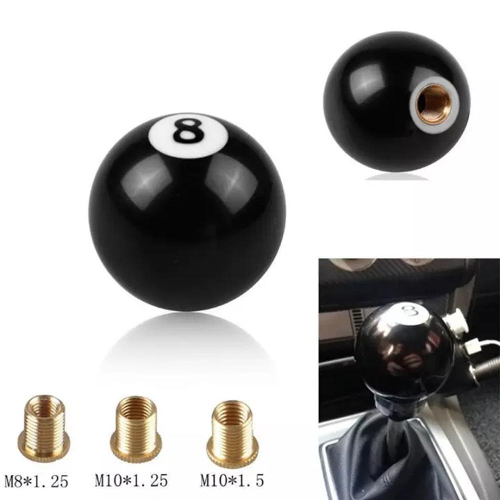 Lanfy Knob Tuas Perseneling Mobil Universal Bentuk Bola Billiard 8 Bahan Akrilik