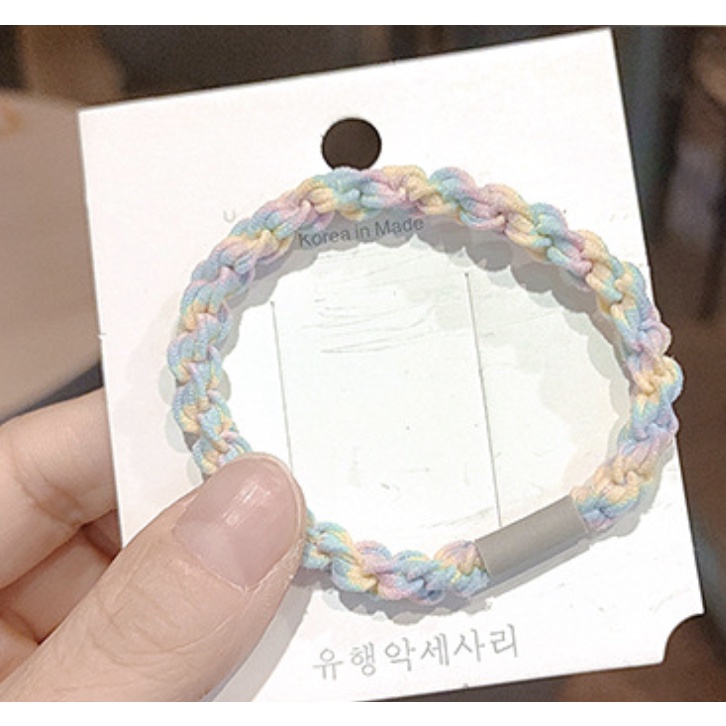MURMURE.ID | KARET IKAT RAMBUT BASIC SIMPLE WARNA WARNI ALA KOREA HA164-GRAY RAINBOW
