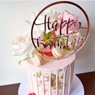 Topper Cake Akrilik Happy Birthday Hiasan  kue ulang  tahun  